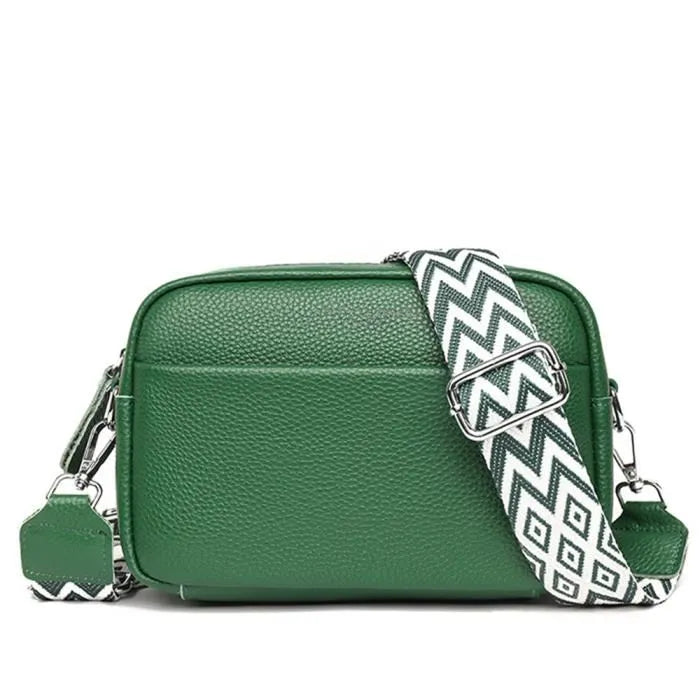 Sac à Bandoulière pour Femme, Sac Bandoulière Cuir Veritable Femme Sac a Main avec Large Bandoulieres Amovible