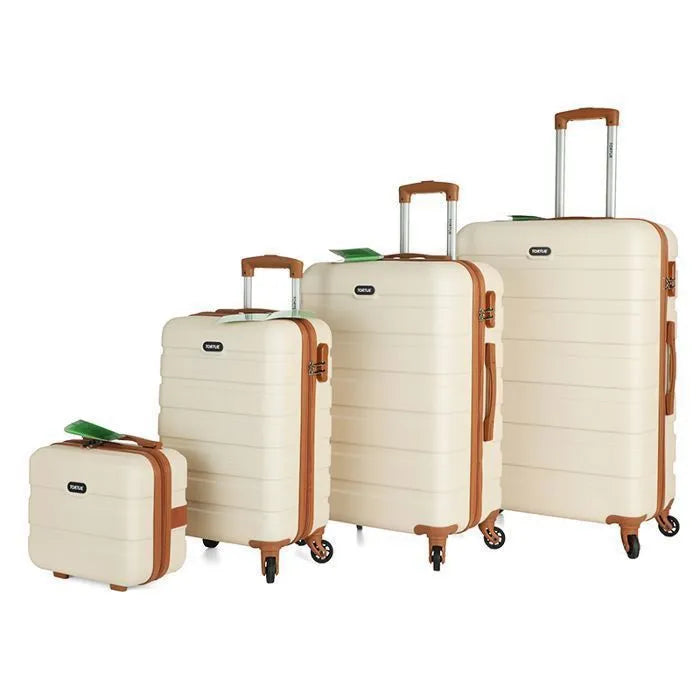 TORTUE Valises - Set de 4 Valises (3 Valises + 1 Vanity -28cm+55cm+60cm+71cm) - 4 roulettes