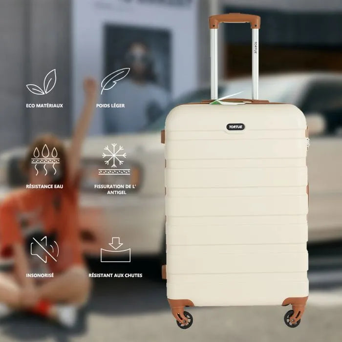 TORTUE Valises - Set de 4 Valises (3 Valises + 1 Vanity -28cm+55cm+60cm+71cm) - 4 roulettes